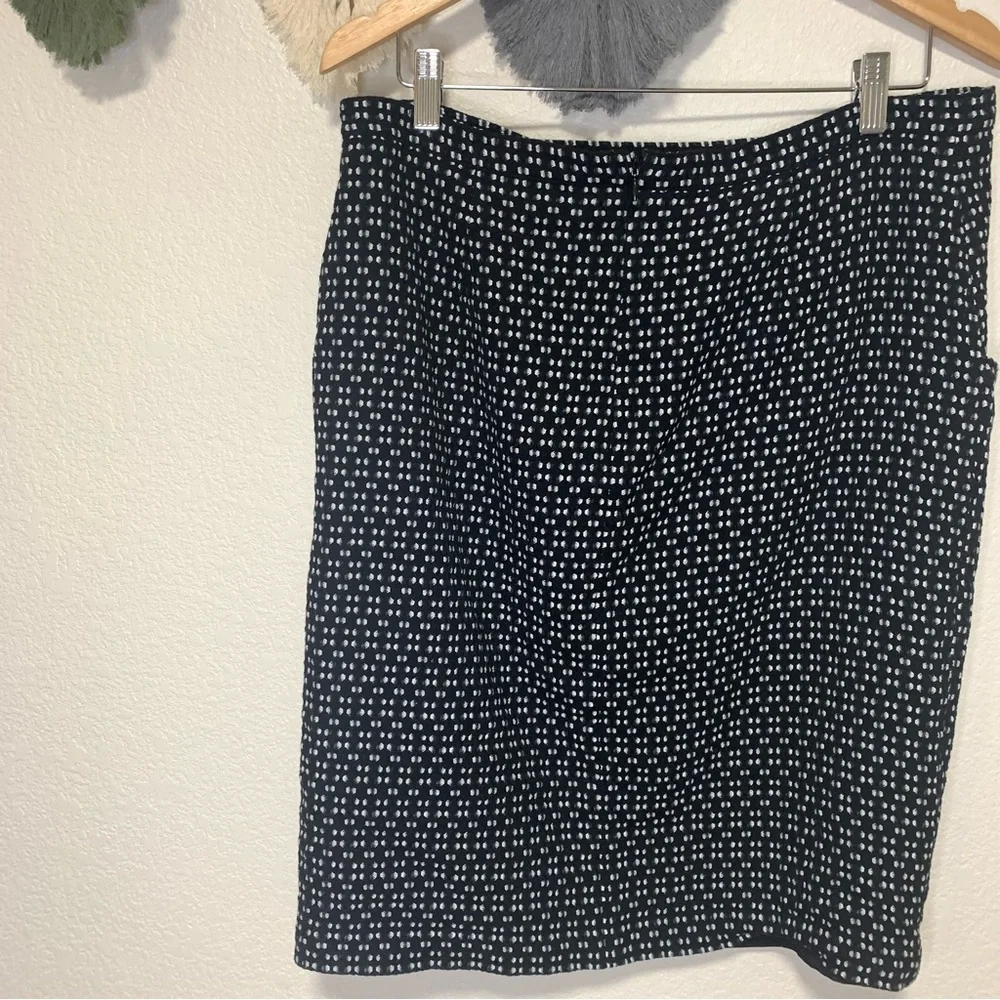 Anne Klein black & white textured pencil skirt